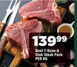 OK Foods Beef T-Bone & Club Steak Pack offer