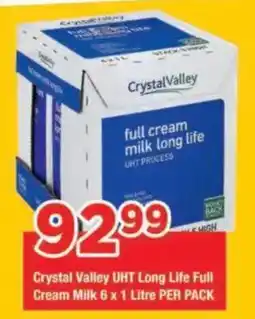 OK Grocer Crystal Valley UHT Long Life Full Cream Milk offer