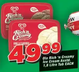 OK Grocer Ola Rich 'n Creamy Ice Cream offer