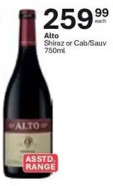 Liquor City Alto Shiraz or Cab/Sauv offer