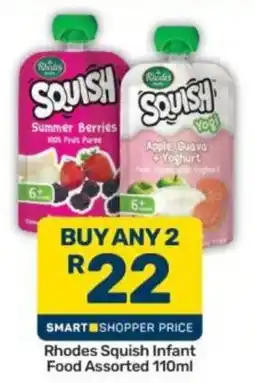 Pick n Pay Rhodes Squish Infant Food Assorted offer