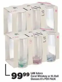 OK Foods LAV Adora Coral Whiskey or Hi-Ball Glasses offer