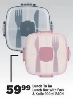 OK Foods Lunch To Go Lunch Box with Fork & Knife offer