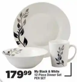 OK Foods My Black & White 12-Piece Dinner Set offer