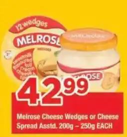 OK Grocer Melrose Cheese Wedges or Cheese Spread Assid offer