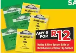 OK Grocer Hulley & Rice Epsom Salts or Bicarbonate of Soda 14g Sachet offer