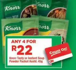 OK Grocer Knorr Tasty or Instant Soup Powder Packet offer