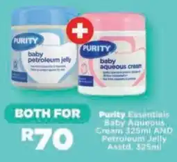 OK Foods Purity Essentials Baby Aqueous Cream AND Petroleum Jelly offer