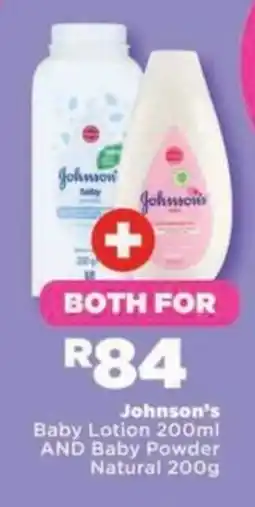 OK Foods Johnson's Baby Lotion and Baby Powder Natural offer