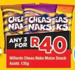 OK Grocer Willards Cheas Naks Maize Snack offer