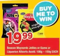 OK Grocer Beacon Maynards Jellies or Gums or Liquorice Allsorts Assorted offer