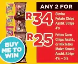 OK Grocer Simba Potato Chips Assorted Strips offer