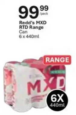Liquor City Redd's MXD RTD Range Can offer