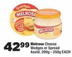 OK Foods Melrose Cheese Wedges or Spread offer