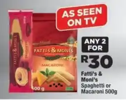OK Foods Fatti's & Moni's Spaghetti or Macaroni offer