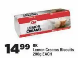 OK Foods OK Lemon Creams Biscuits offer