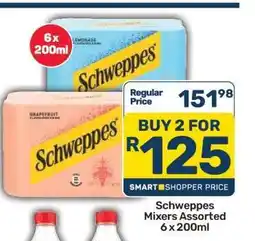 Pick n Pay Schweppes Mixers Assorted 6 x 200ml offer