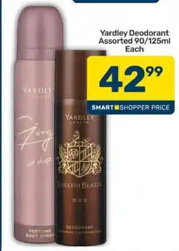 Pick n Pay Yardley Deodorant Assorted 90/125ml Each offer