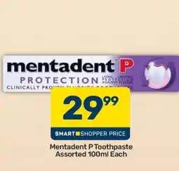 Pick n Pay Mentadent P Toothpaste Assorted 100ml Each offer