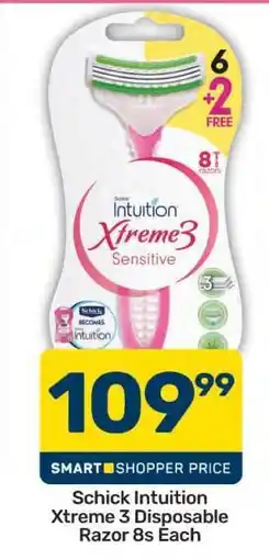 Pick n Pay Schick Intuition Xtreme 3 Disposable Razor 8s Each offer