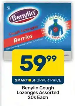 Pick n Pay Benylin Cough Lozenges Assorted 20s Each offer