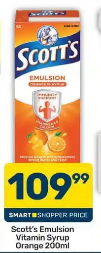 Pick n Pay Scott's Emulsion Vitamin Syrup Orange 200ml offer