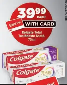 OK Foods Colgate Total Toothpaste offer