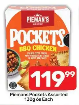 Pick n Pay Piemans Pockets Assorted 130g 6s Each offer