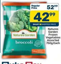 Pick n Pay Natures Garden Frozen Vegetables Assorted 750g Each offer