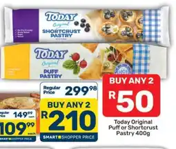 Pick n Pay Today Original Puff or Shortcrust Pastry 400g offer