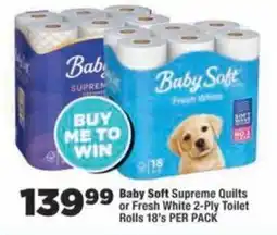 OK Foods Baby Soft Supreme Quilts or Fresh White 2-Ply Toilet Rolls offer