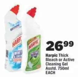 OK Foods Harpic Thick Bleach or Active Cleaning Gel offer