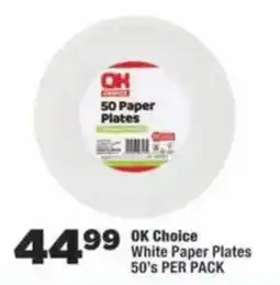 OK Foods OK Choice White Paper Plates offer
