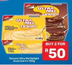 Pick n Pay Danone Ultra Mel Delight Assorted 4 x 100g offer