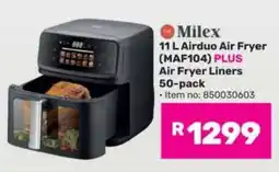 Game Milex 11 L Airduo Air Fryer (MAF104) PLUS Air Fryer Liners 50-pack offer