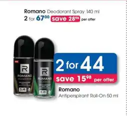 Clicks Romano Antiperspirant Roll-On 50 ml offer