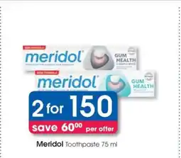 Clicks Meridol Toothpaste 75 ml offer