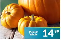 Super Save Pumpkin Whole offer
