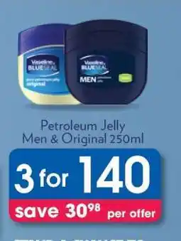 Clicks Petroleum Jelly Men & Original 250ml offer