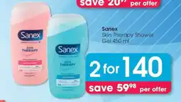 Clicks Sanex Skin Therapy Shower Gel 450 ml offer