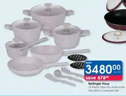 Clicks Berlinger Haus 15-Piece Titan Pro Anthracite Non-Stick Cookware Set offer