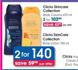 Clicks Clicks Skincare Collection Body Lotion offer