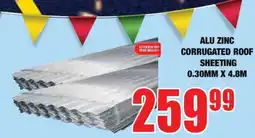 Boxer ALU ZINC CORRUGATED ROOF SHEETING 0.30MM X 4.8M offer