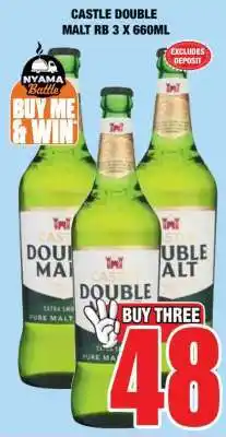 Boxer CASTLE DOUBLE MALT RB 3 X 660ML offer