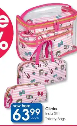 Clicks Insta Girl Toiletry Bags offer