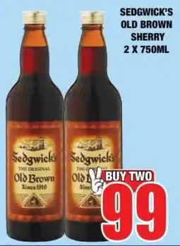 Boxer SEDGWICK'S OLD BROWN SHERRY 2 X 750ML offer