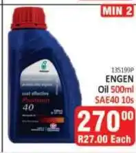 KitKat Cash and Carry ENGEN Oil 500ml SAE40 10s offer
