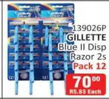 KitKat Cash and Carry GILLETTE Blue II Disp Razor 2s Pack 12 offer