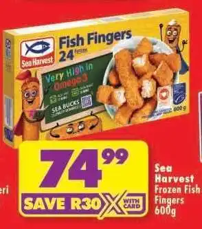 Shoprite SEA HARVEST FROZEN FISH FINGERS 600g offer