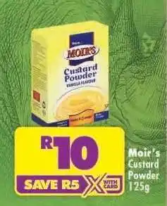 Shoprite MOIR'S CUSTARD POWDER 125g offer